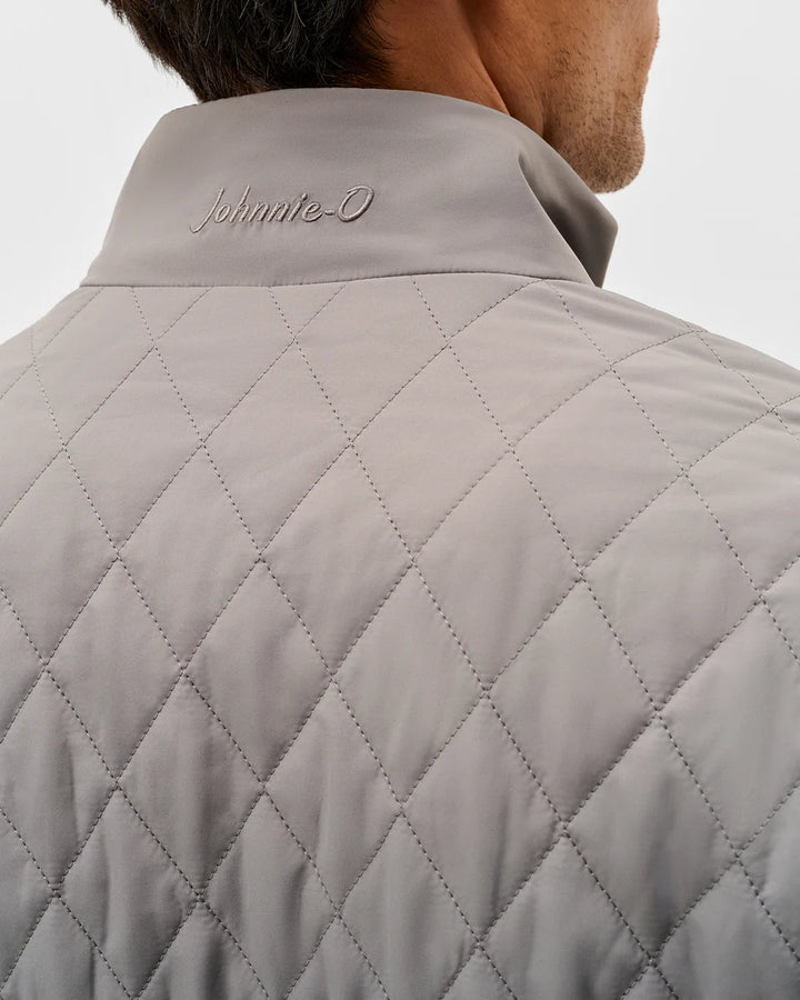 Johnnie-O Juno Quilted Snap Jacket: Magnesium