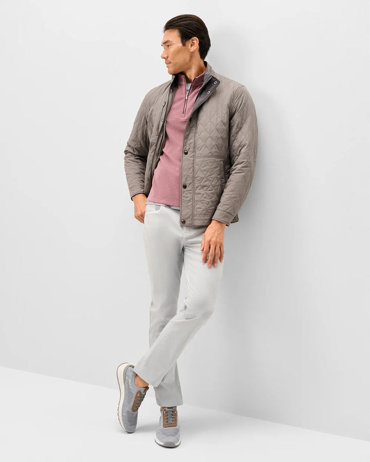 Johnnie-O Juno Quilted Snap Jacket: Magnesium