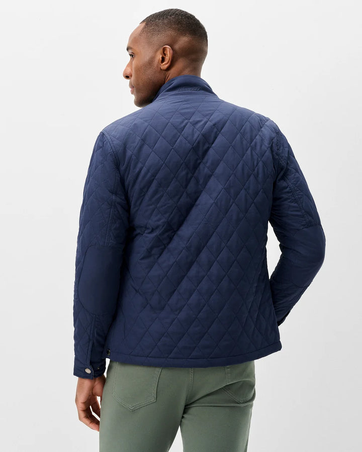 Johnnie-O Juno Quilted Snap Jacket: Navy