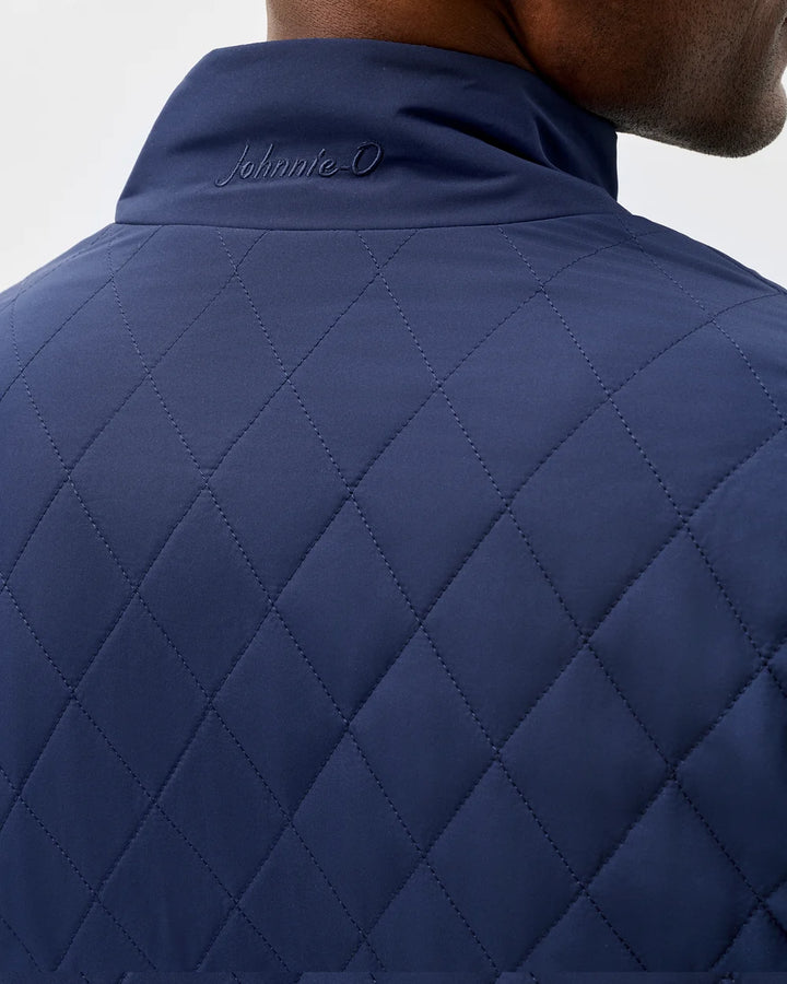 Johnnie-O Juno Quilted Snap Jacket: Navy