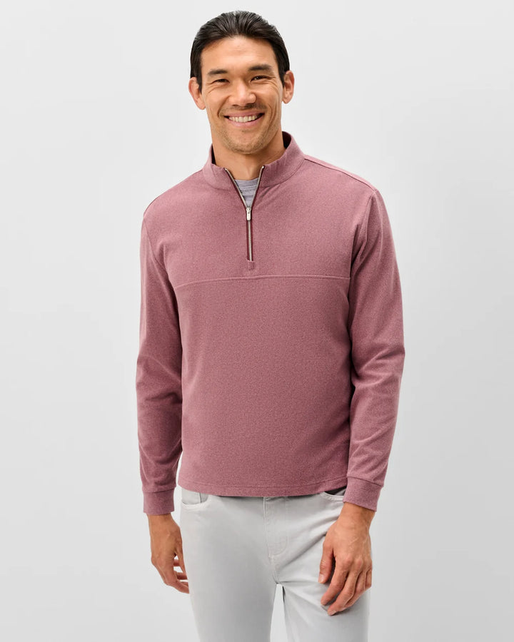 Johnnie-O Mikey Fleece 1/4 Zip Pullover - Solid: Rum