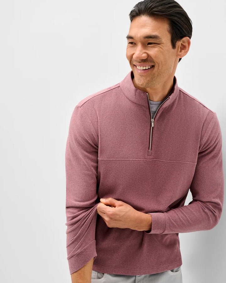 Johnnie-O Mikey Fleece 1/4 Zip Pullover - Solid: Rum