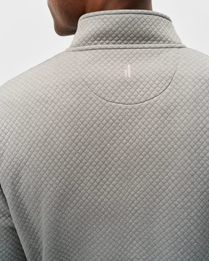 Johnnie-O Rockwells Diamond-Quilted Henley Pullover: Smoke