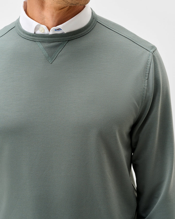 Johnnie-O Willard Drirelease® Crewneck Sweatshirt: Evergreen