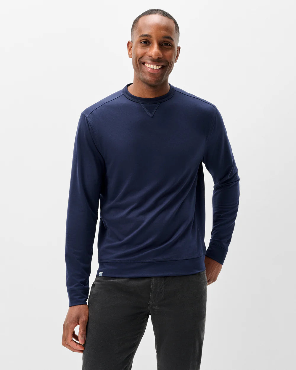 Johnnie-O Willard Drirelease® Crewneck Sweatshirt: Navy