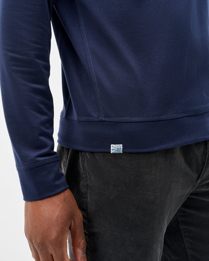 Johnnie-O Willard Drirelease® Crewneck Sweatshirt: Navy