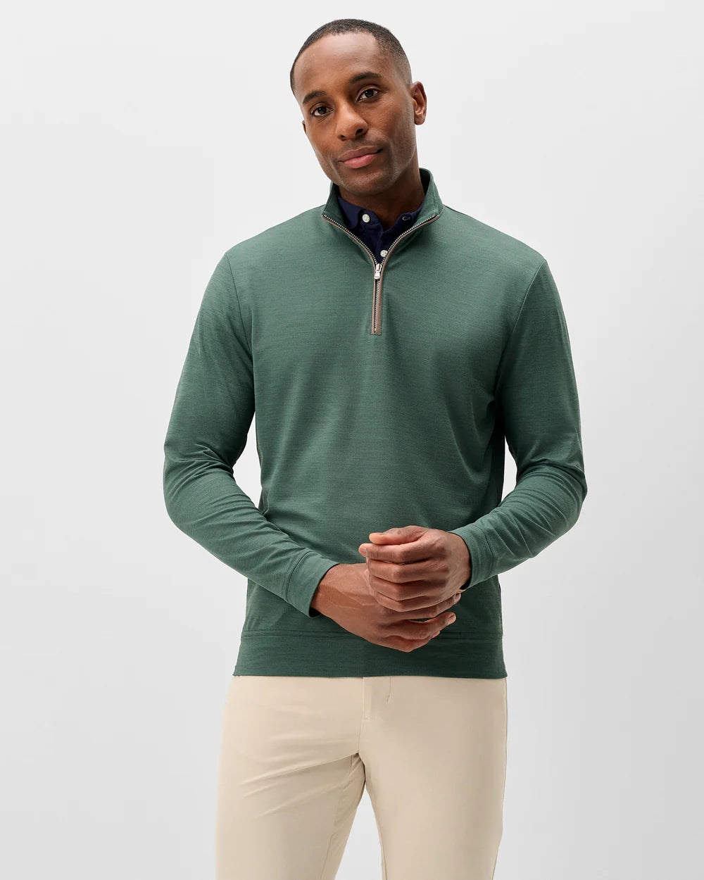 Johnnie-O Sof Tech Performance 1/4 Zip: Evergreen