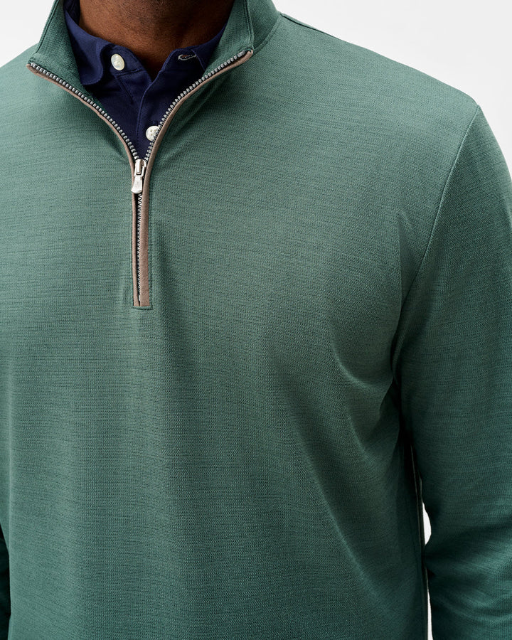 Johnnie-O Sof Tech Performance 1/4 Zip: Evergreen
