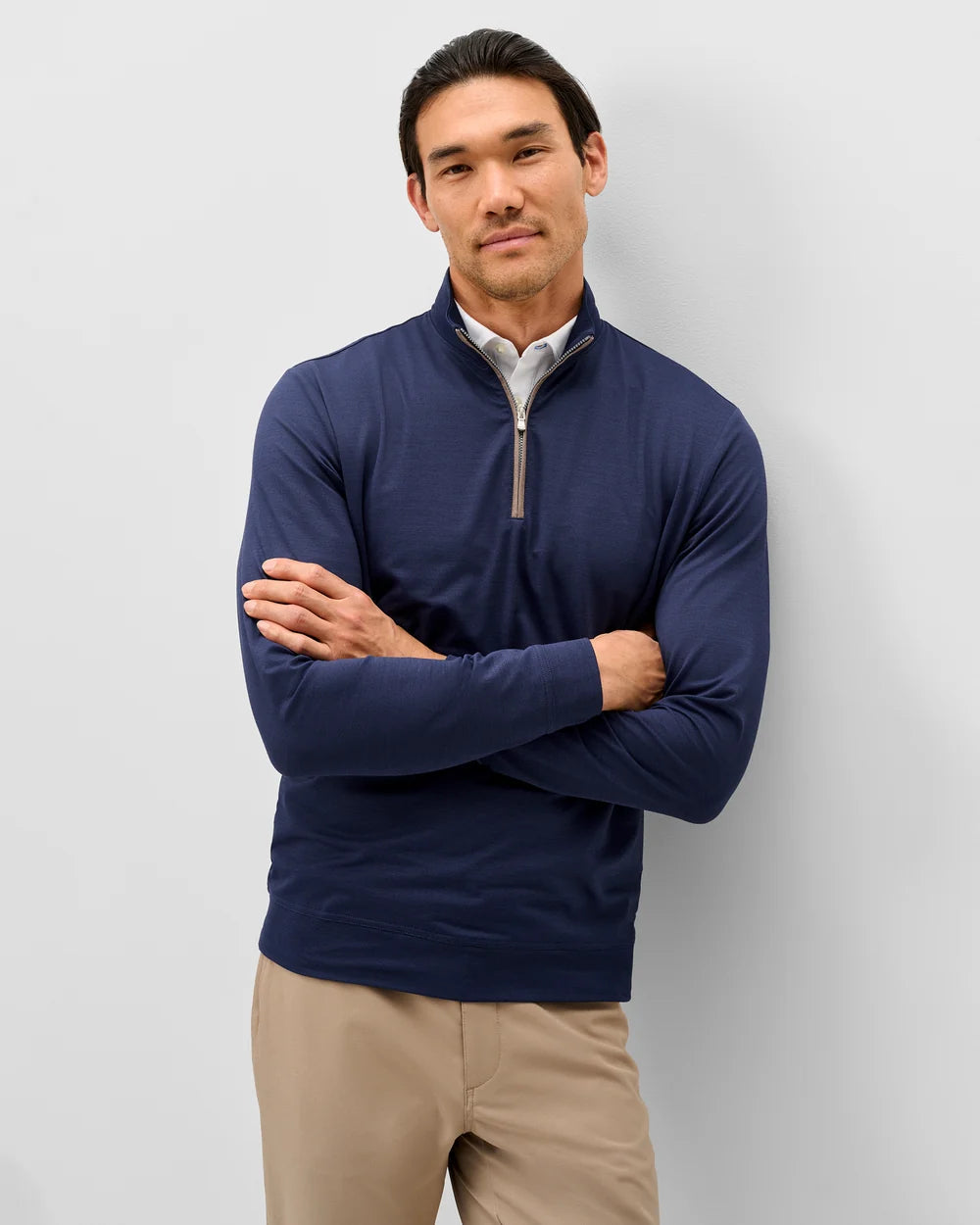 Johnnie-O Sof Tech Performance 1/4 Zip: Navy
