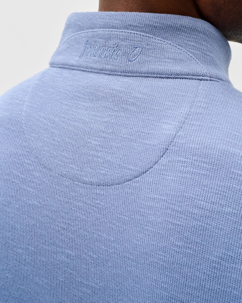 Johnnie-O Flame Stitch 1/4 Zip Pullover: Cloudburst
