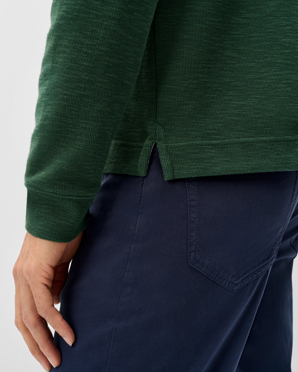 Johnnie-O Flame Stitch 1/4 Zip Pullover: Evergreen