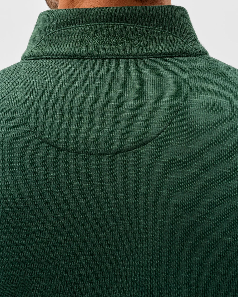 Johnnie-O Flame Stitch 1/4 Zip Pullover: Evergreen