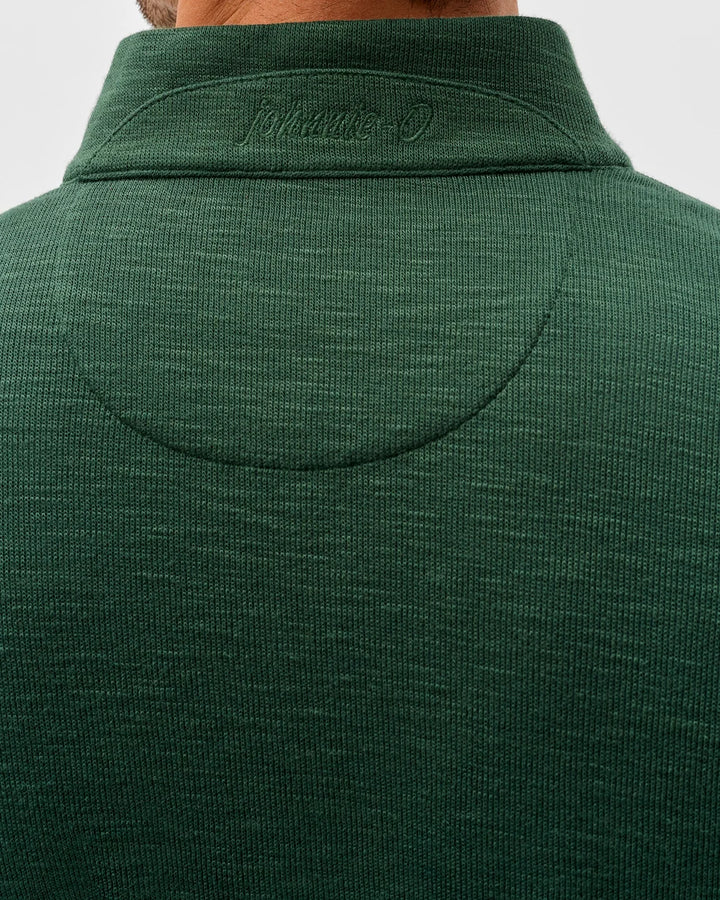 Johnnie-O Flame Stitch 1/4 Zip Pullover: Evergreen