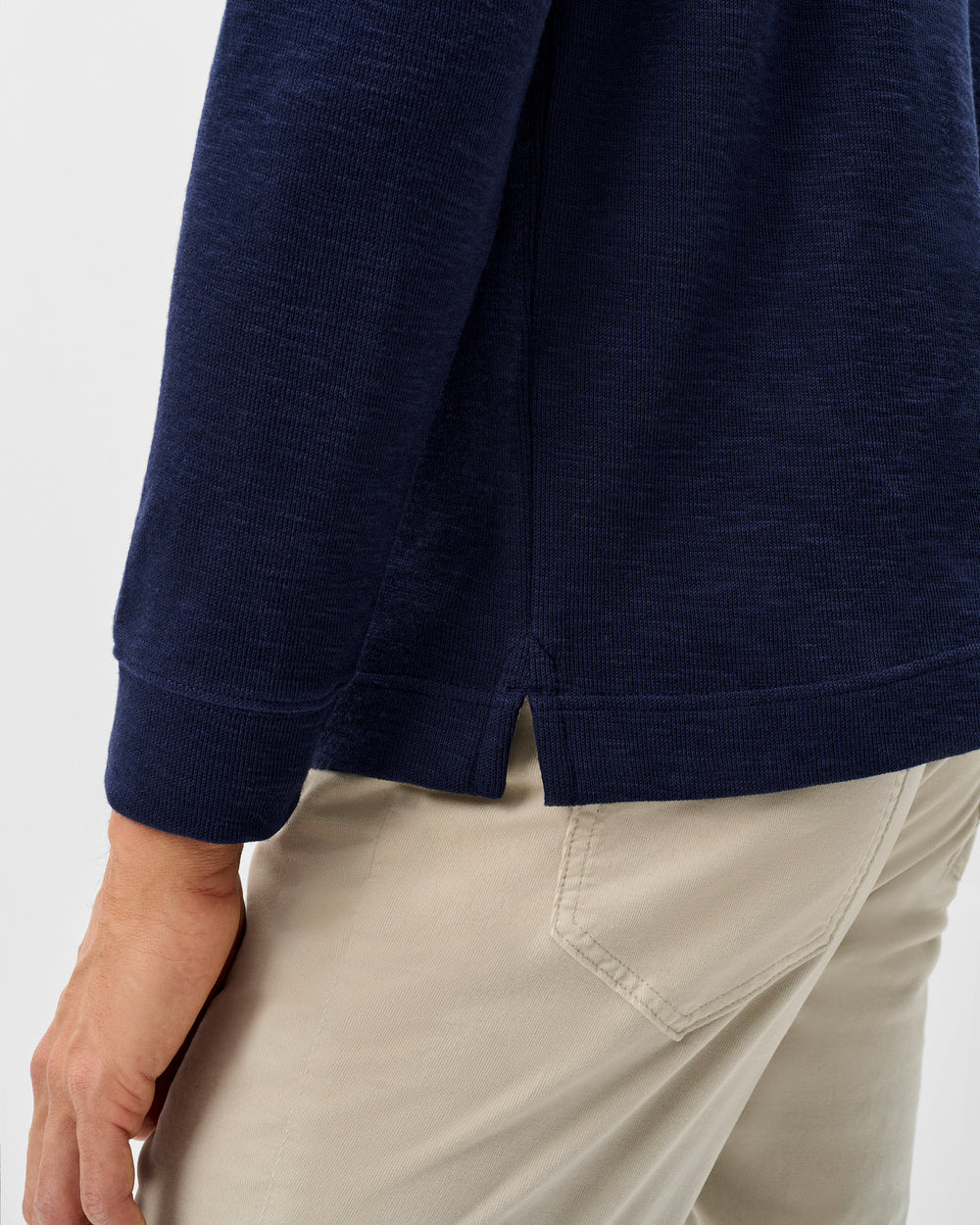 Johnnie-O Flame Stitch 1/4 Zip Pullover: Navy