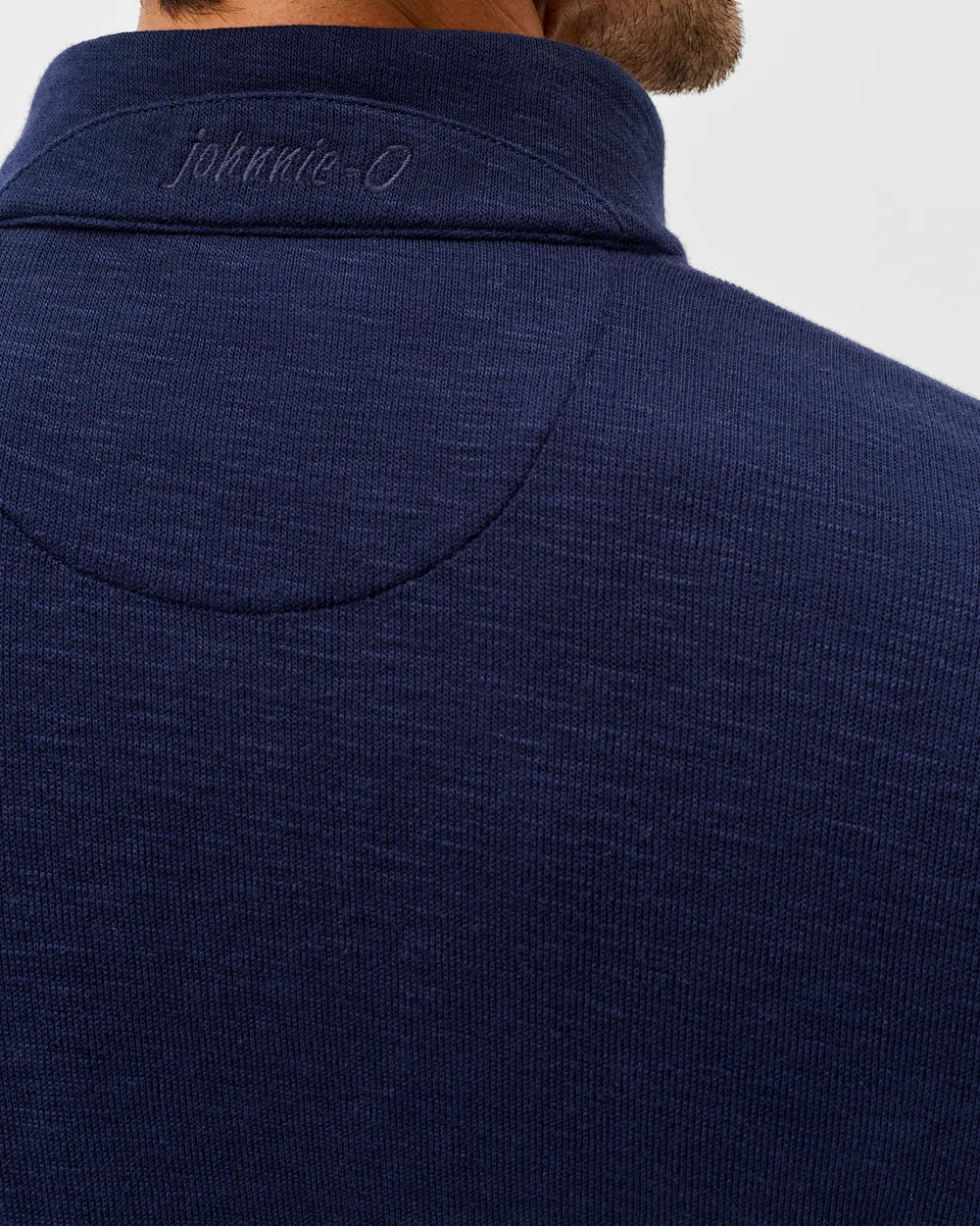 Johnnie-O Flame Stitch 1/4 Zip Pullover: Navy
