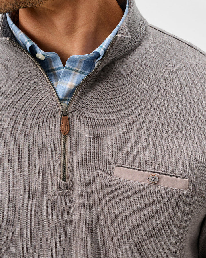 Johnnie-O Flame Stitch 1/4 Zip Pullover: Thunder