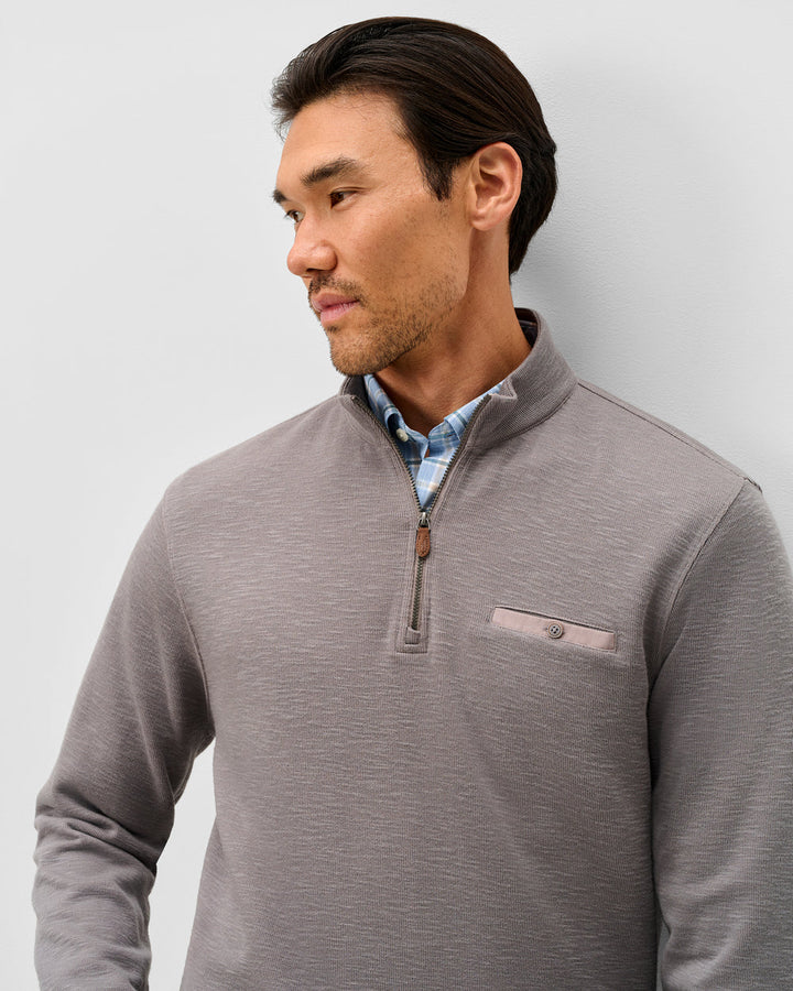 Johnnie-O Flame Stitch 1/4 Zip Pullover: Thunder