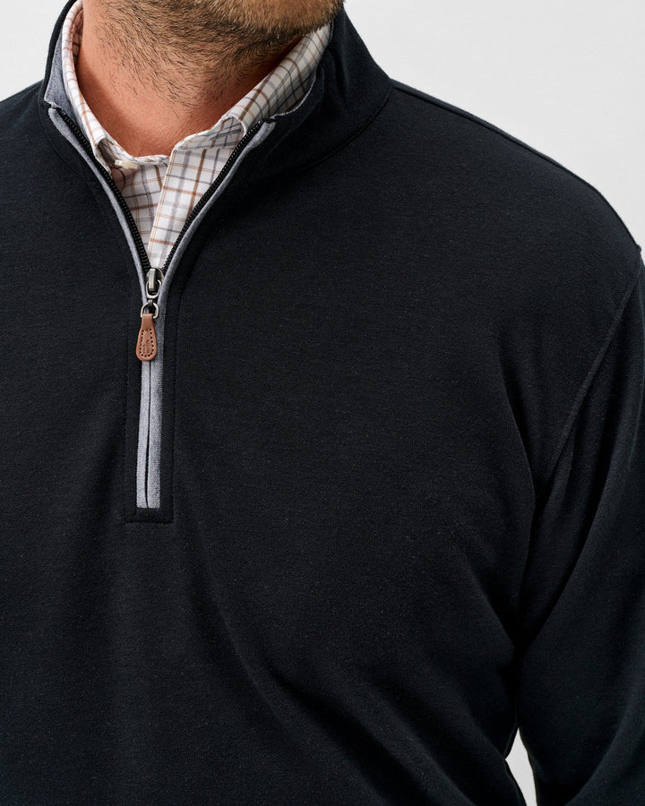 Johnnie-O Sully 1/4 Zip Pullover: Black