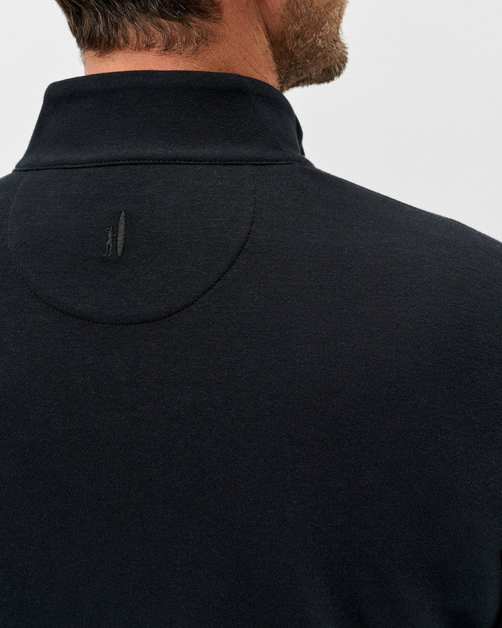 Johnnie-O Sully 1/4 Zip Pullover: Black