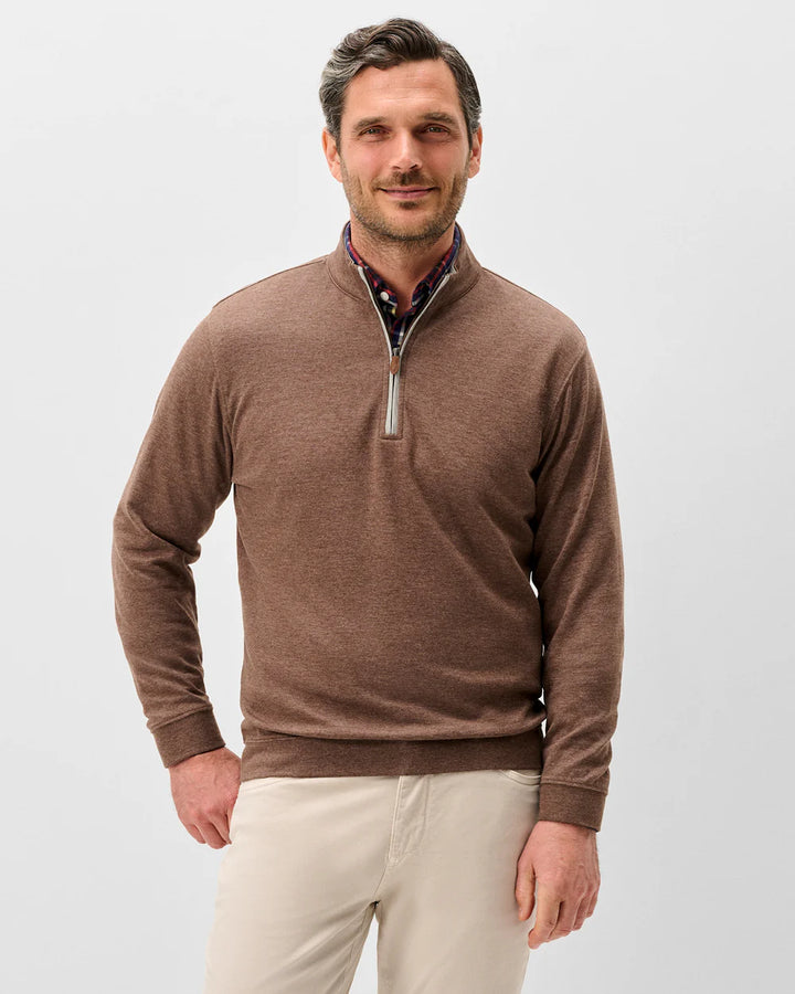 Johnnie-O Sully 1/4 Zip Pullover: Grizzly