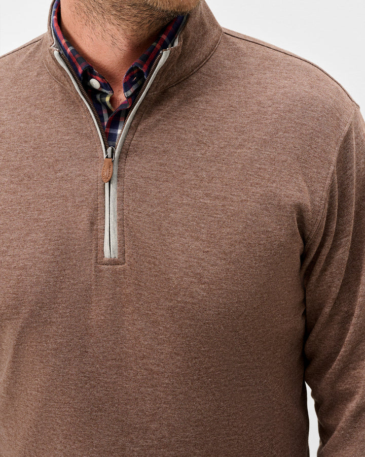 Johnnie-O Sully 1/4 Zip Pullover: Grizzly
