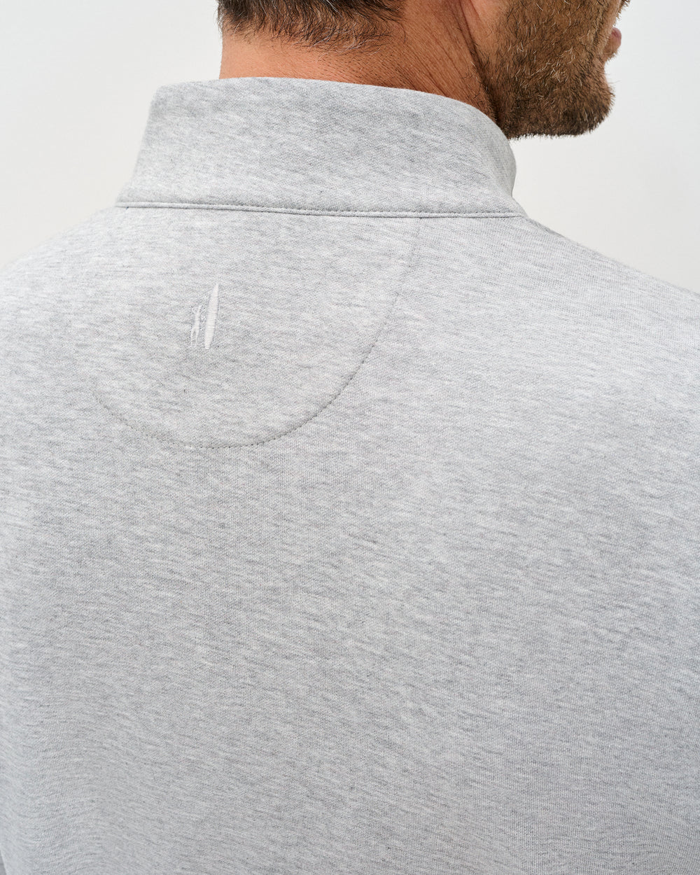 Johnnie-O Sully 1/4 Zip Pullover: Light Gray