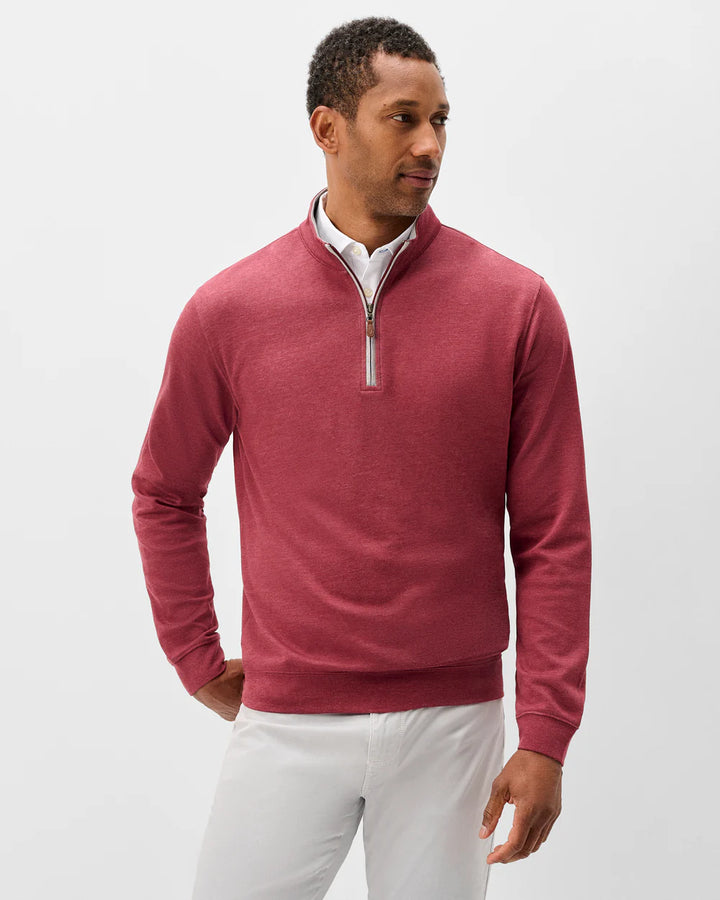 Johnnie-O Sully 1/4 Zip Pullover: Port