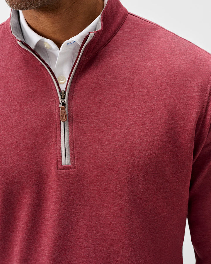Johnnie-O Sully 1/4 Zip Pullover: Port