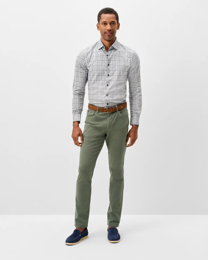 Johnnie-O Carmel Sateen 5-Pocket Pant: Kelp