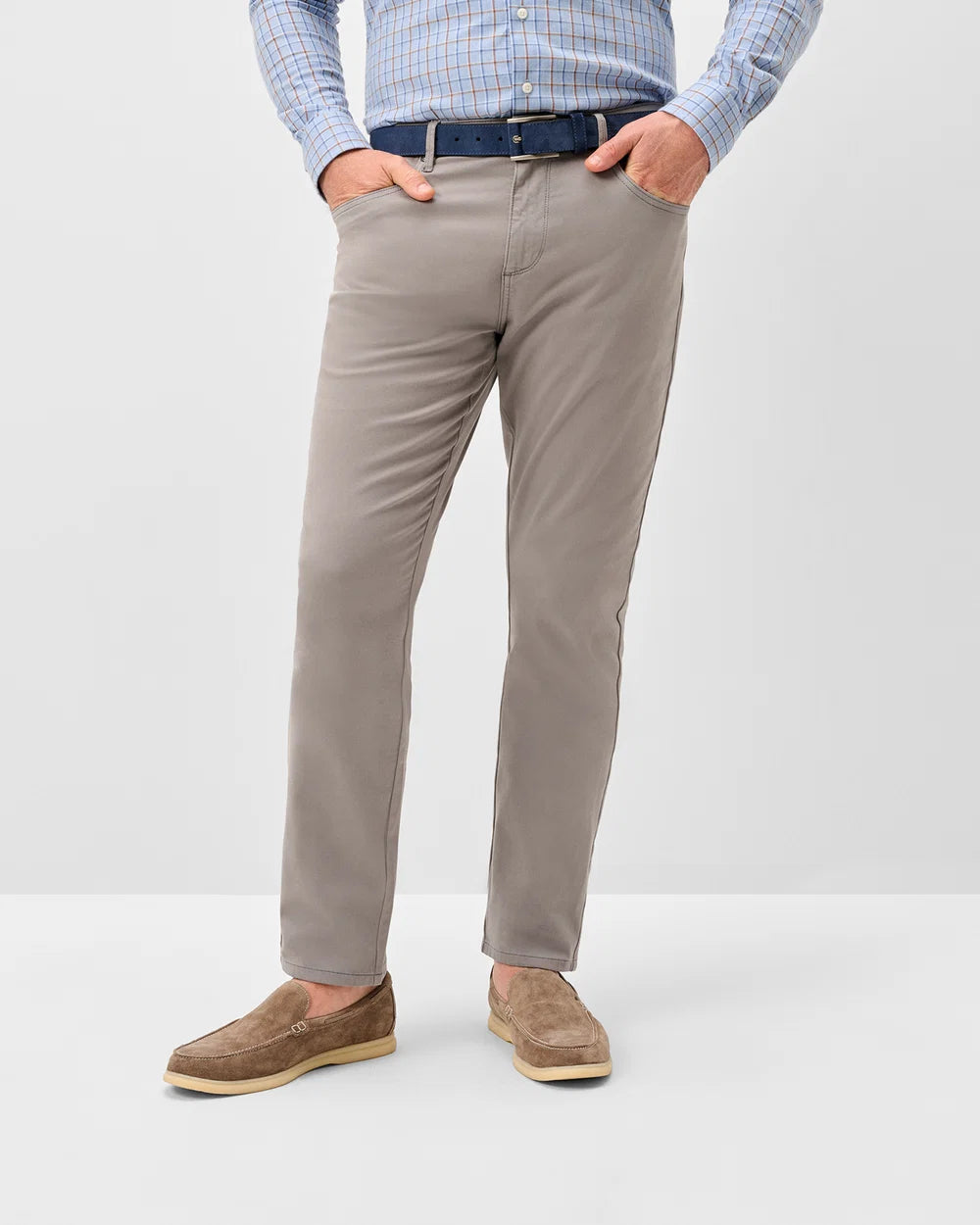 Johnnie-O Carmel Sateen 5-Pocket Pant: Thunder