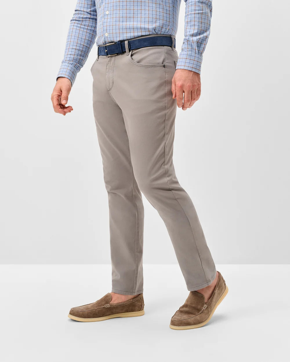 Johnnie-O Carmel Sateen 5-Pocket Pant: Thunder