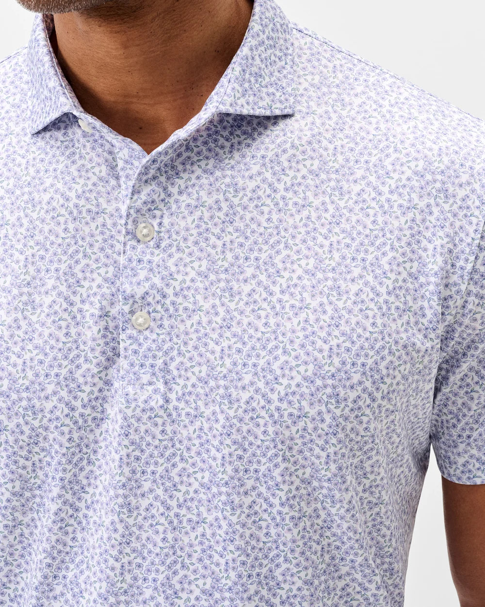 Johnnie-O Performance Jersey Polo: Watercolors: Viola