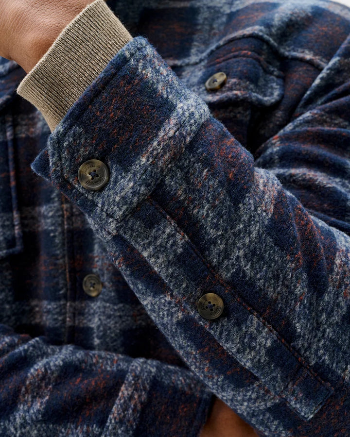 Johnnie-O Sherpa Lined Shacket: Navy