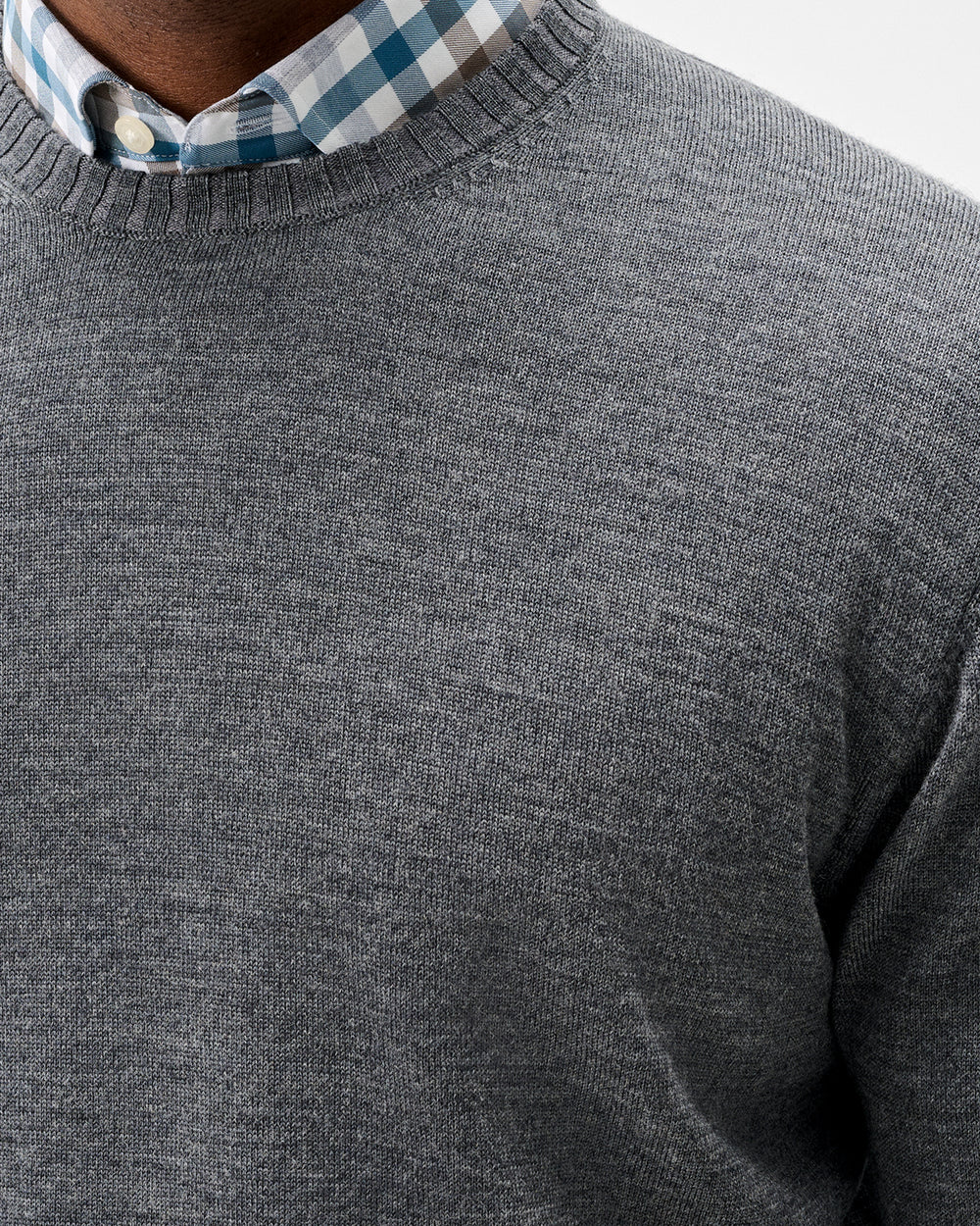 Johnnie-O Ronald Merino Wool Crewneck Sweater: Shadow