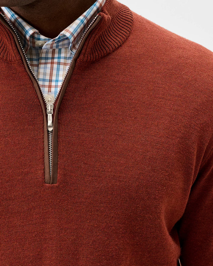 Johnnie-O Raynor Merino 1/4 Zip Sweater: Creole