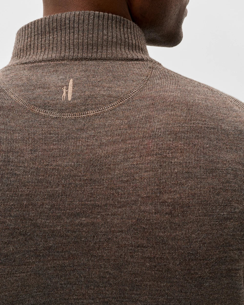 Johnnie-O Raynor Merino 1/4 Zip Sweater: Mocha