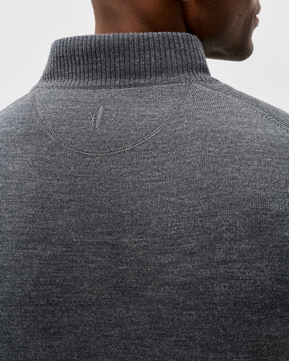 Johnnie-O Raynor Merino 1/4 Zip Sweater: Shadow