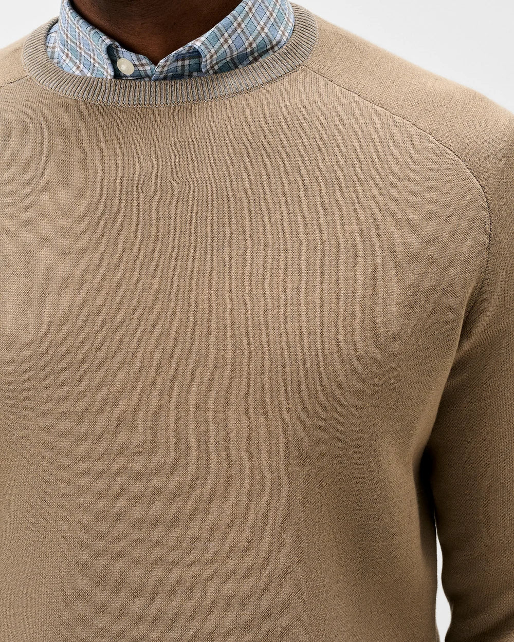 Johnnie-O Plaited Crewneck Sweater: Hearth