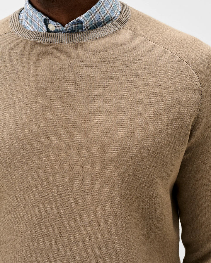 Johnnie-O Plaited Crewneck Sweater: Hearth