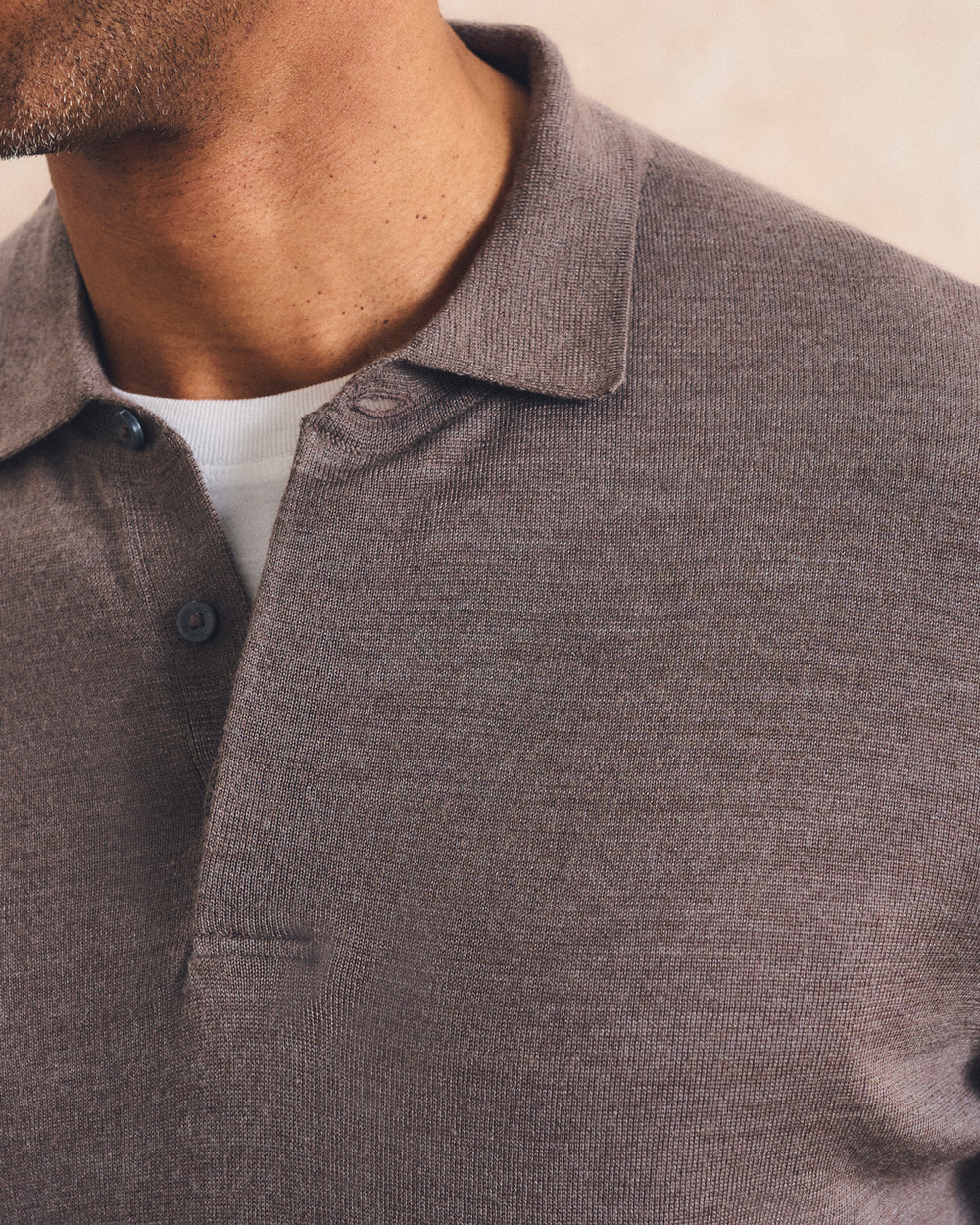 Johnnie-O Merino Blend Polo: Coffee