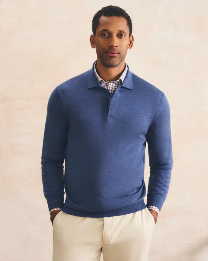 Johnnie-O Merino Blend Polo: Lake
