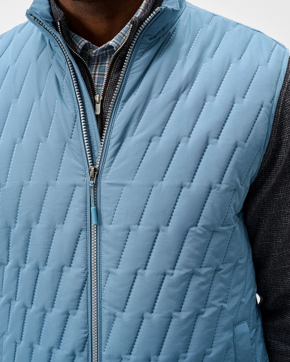 Johnnie-O Belfry Quilted Puffer Vest: Bluestone