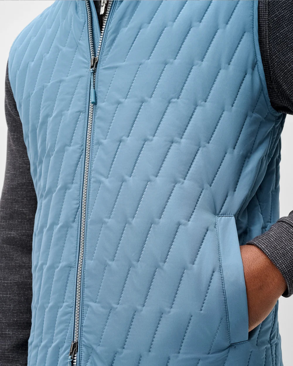 Johnnie-O Belfry Quilted Puffer Vest: Bluestone