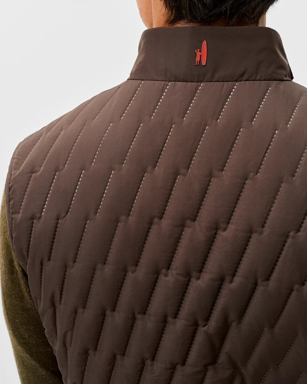 Johnnie-O Belfry Quilted Puffer Vest: Cocoa