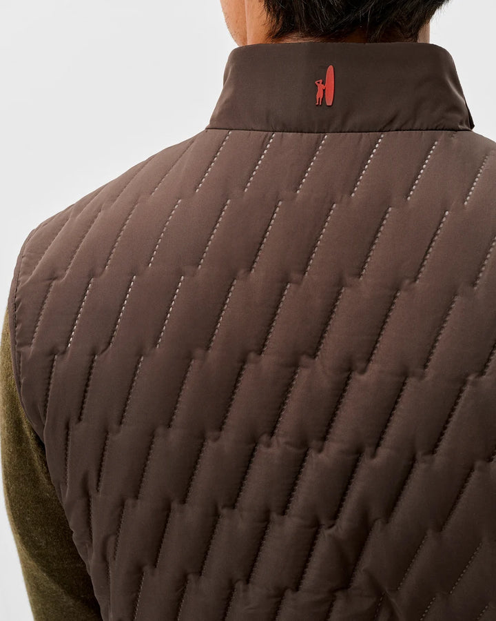 Johnnie-O Belfry Quilted Puffer Vest: Cocoa