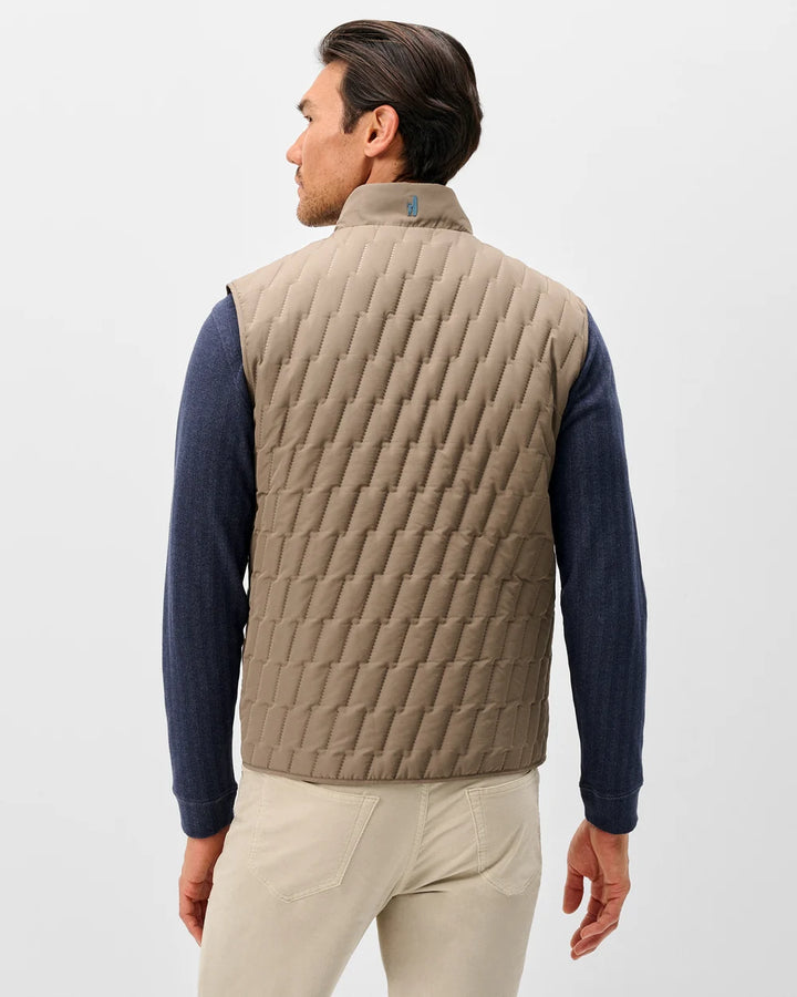 Johnnie-O Belfry Quilted Puffer Vest: Khaki