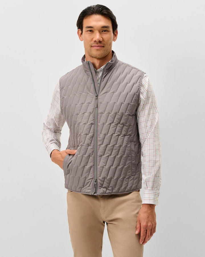 Johnnie-O Belfry Quilted Puffer Vest: Magnesium
