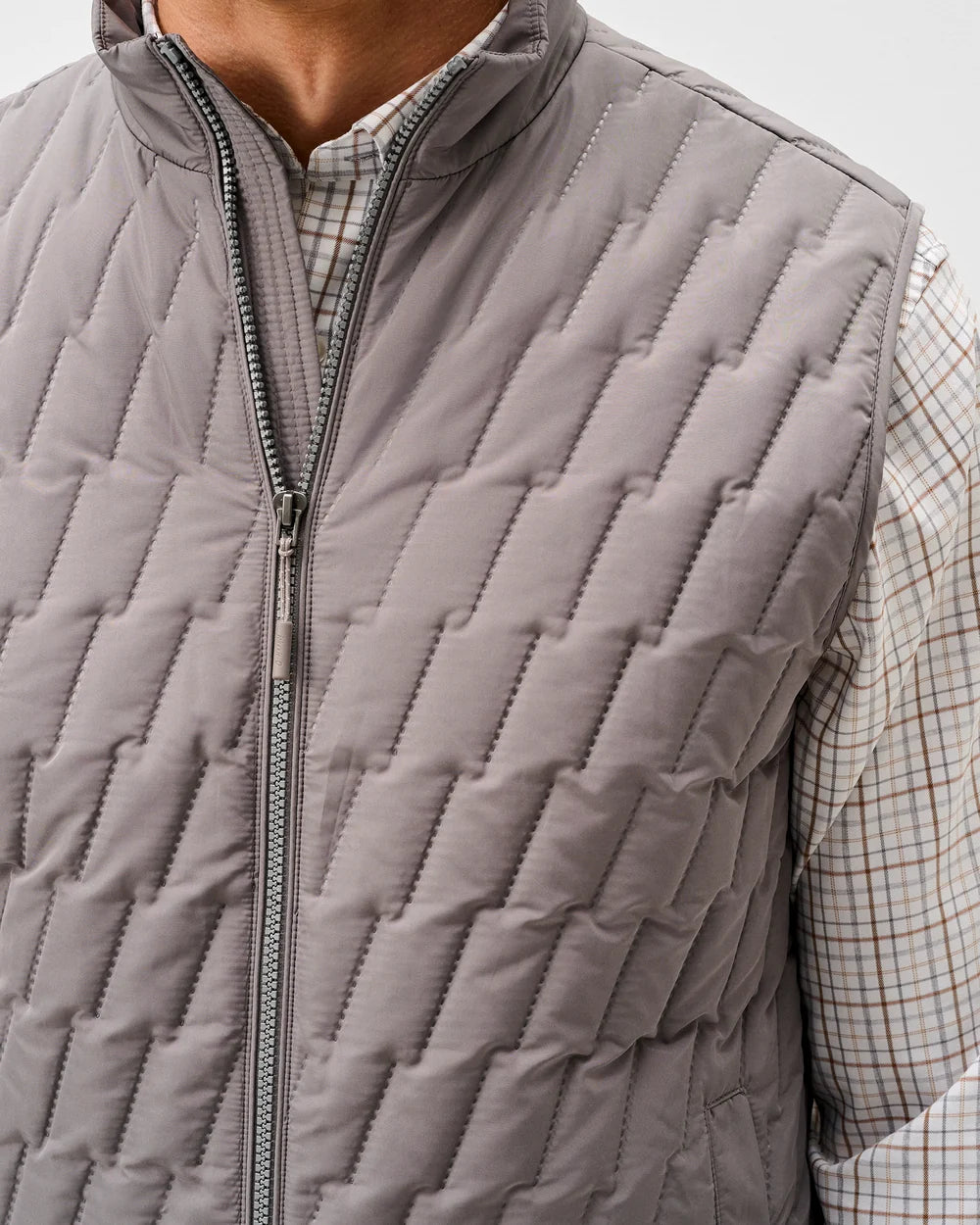 Johnnie-O Belfry Quilted Puffer Vest: Magnesium