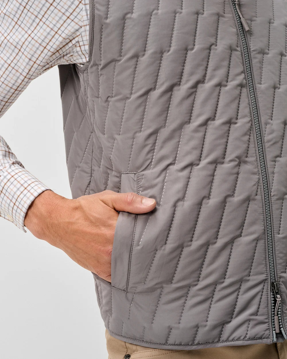 Johnnie-O Belfry Quilted Puffer Vest: Magnesium