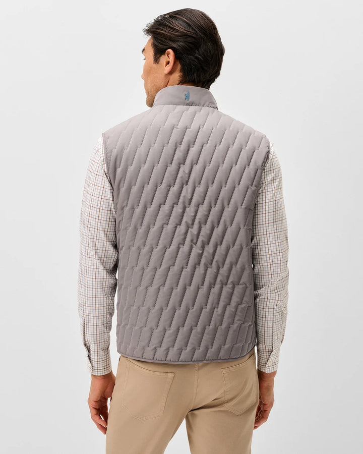 Johnnie-O Belfry Quilted Puffer Vest: Magnesium